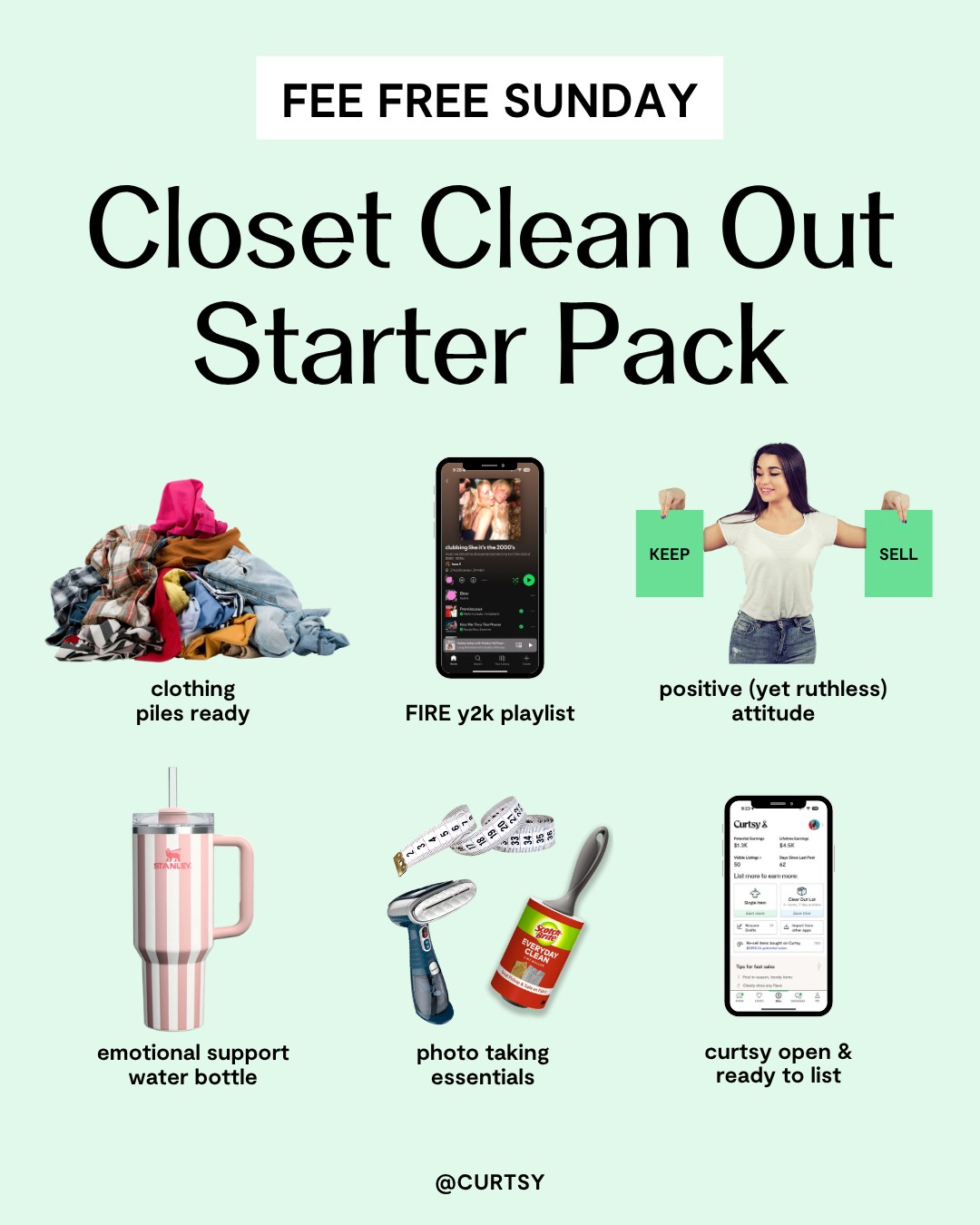 closet clean out starter pack