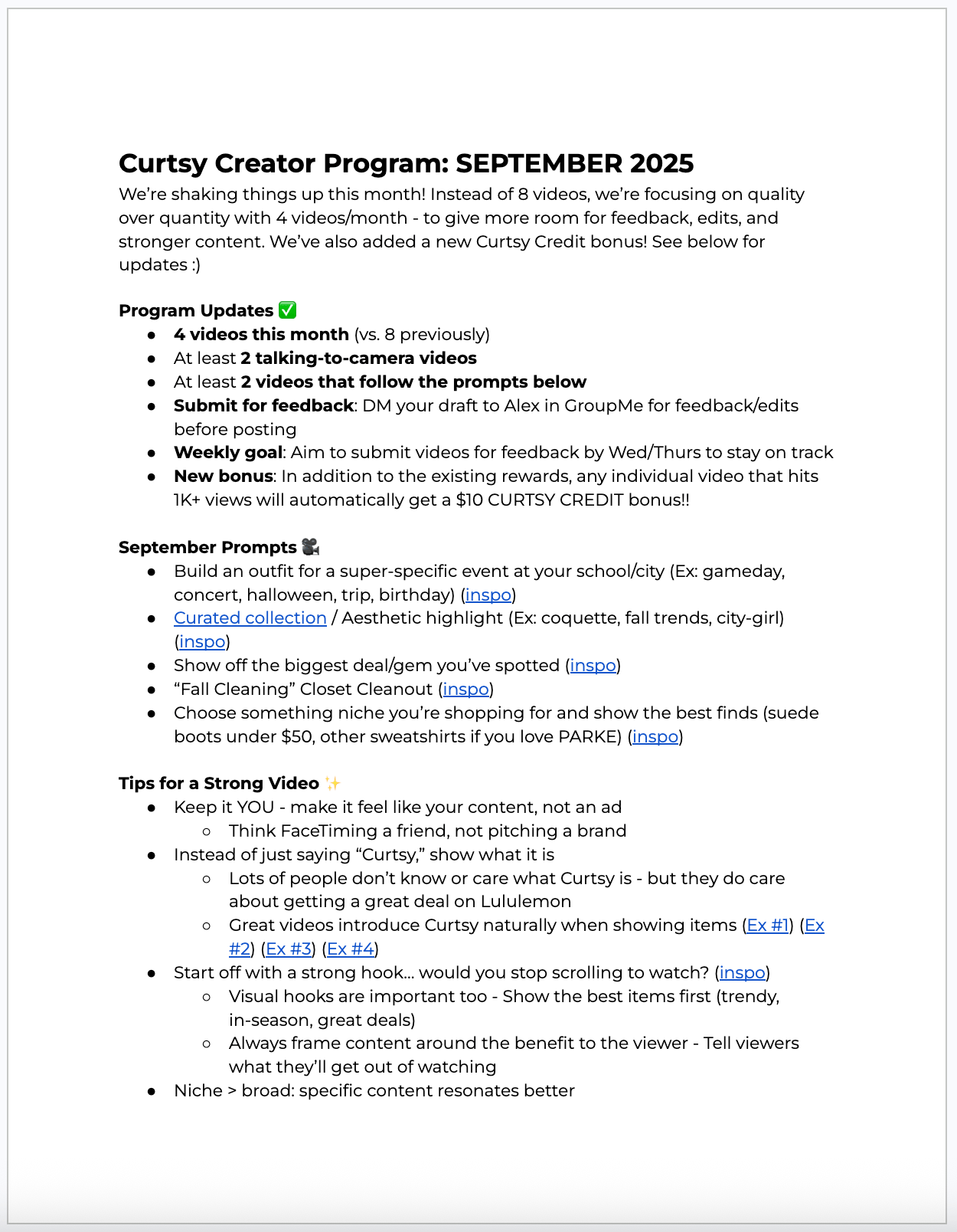 creator program guide